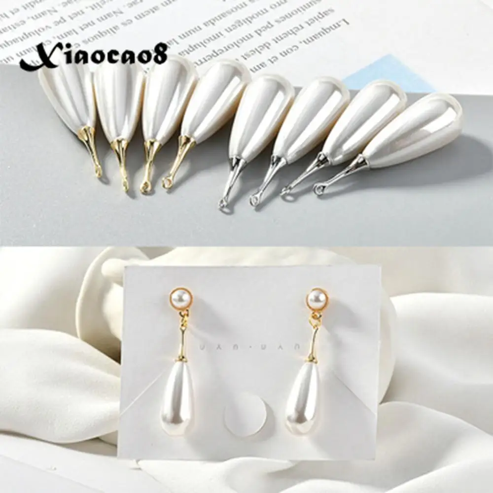 

10PCS Copper plated gold trendy earrings accessories diy handmade bright pearl pendant for jewelry making diy women accessoires