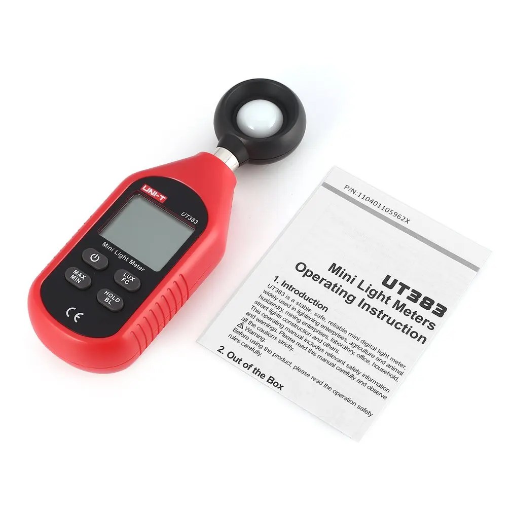 

UNI-T UT383 Mini Digital Luxmeter LCD Display Light Meter Luminance Tester Handheld Luminometer Photometer 0-199999Luxdiscount