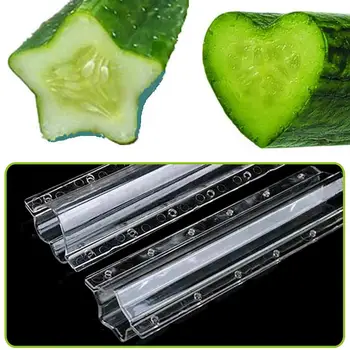 

1pc Cucumber Shaping Mold Five Pointed Star Shape Heart-shaped Garden Vegetable Growth Forming Mould Kitchen Cooking Tools
