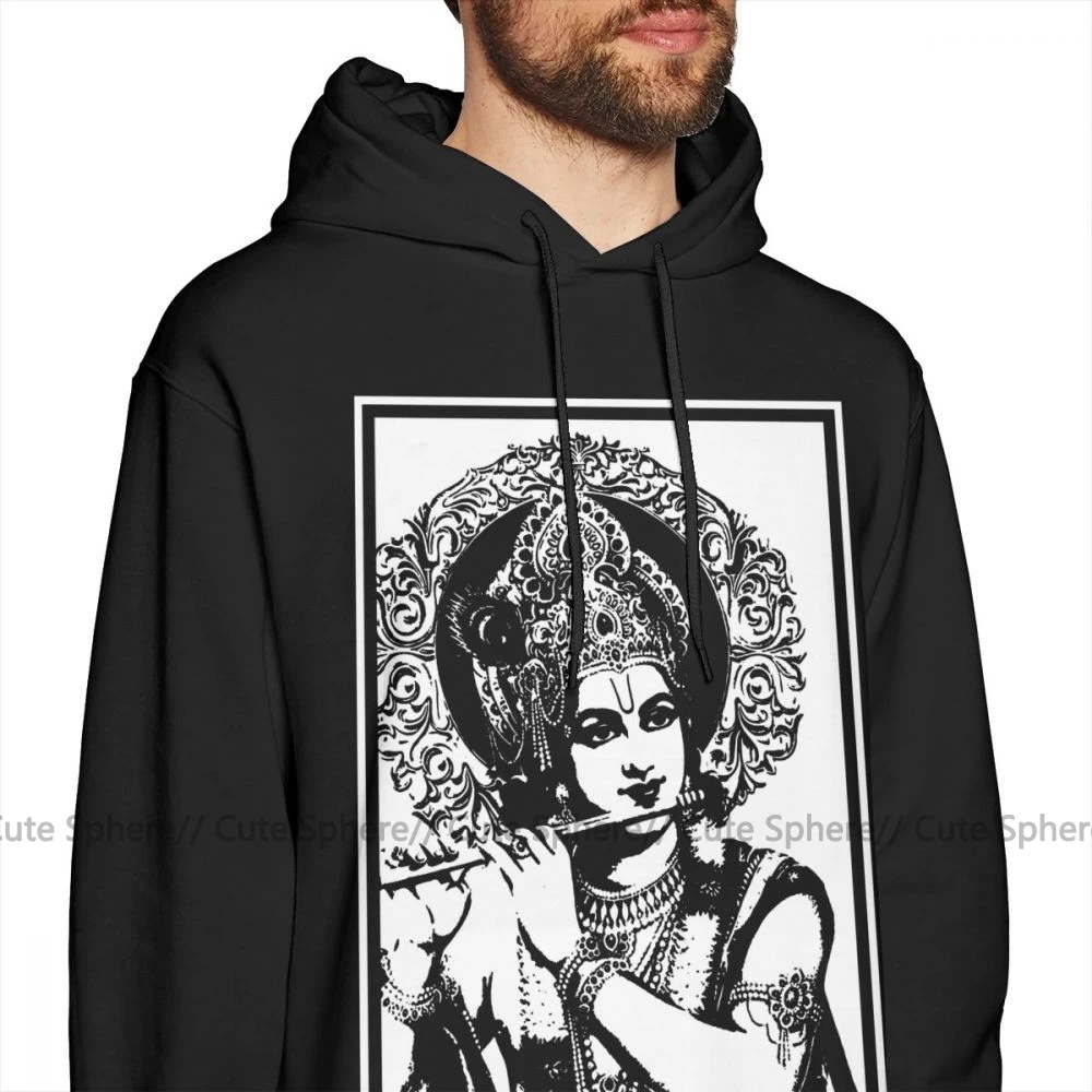 Krishna толстовка с капюшоном лорда Кришны толстовки серый Модный пуловер с капюшоном зимние мужские большие длинные хлопковые уличные толстовки