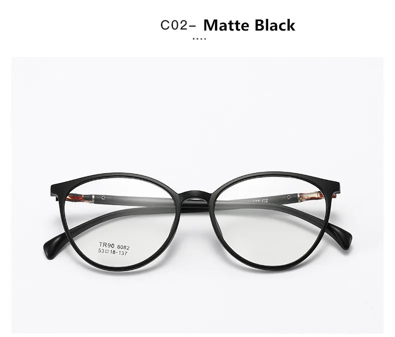 C2 Matte Black Студенческие очки в форме "кошачий глаз", оправы, прозрачные линзы, для мужчин и женщин, ультралегкие оптические очки по рецепту, оправа для колледжа, для мальчиков и девочек - Цвет оправы: C2 Matte Black