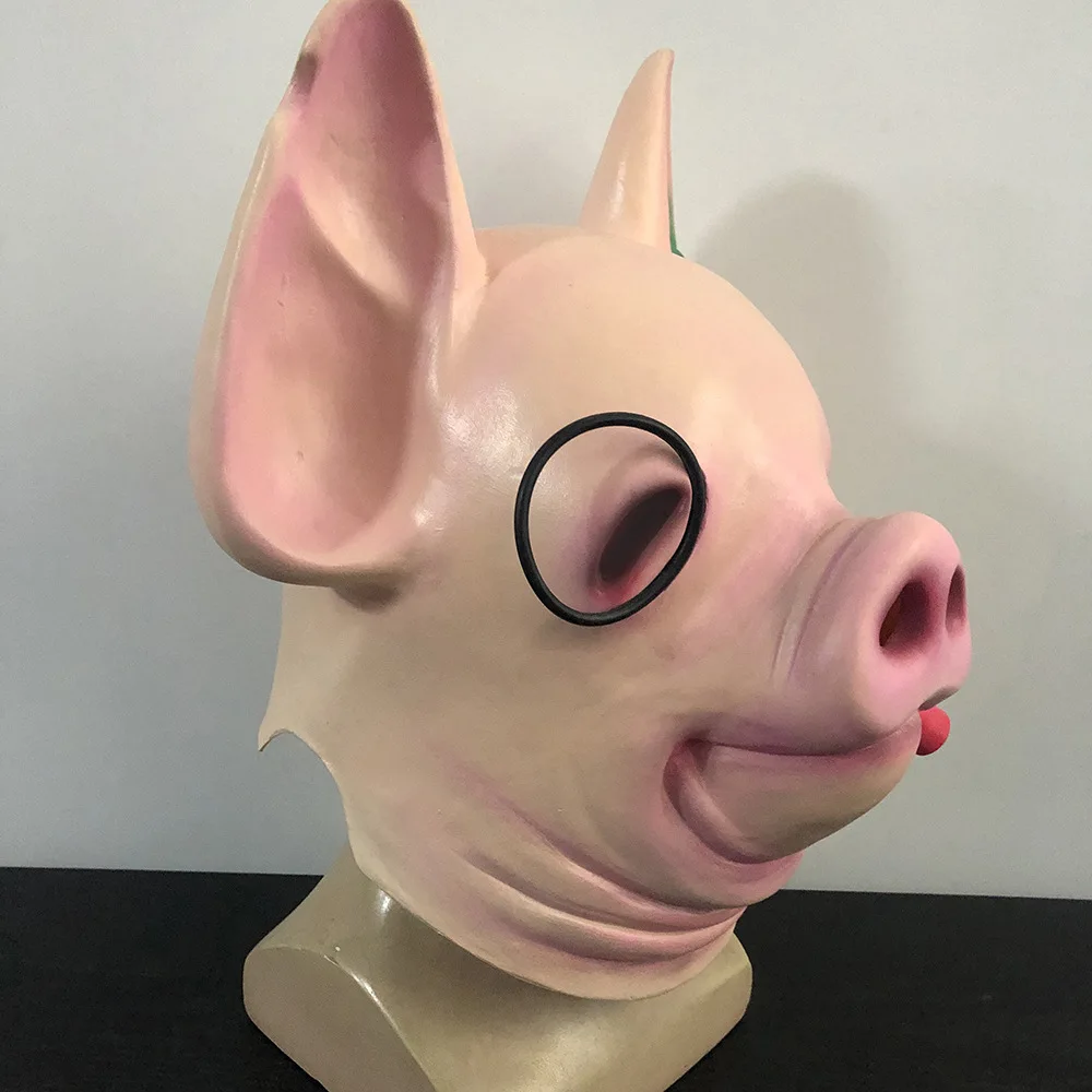 Game Watch Dogs Legion Pig Head Mask Cosplay Legion Winston Pig Masks Animal Latex Masks Halloween Carnival Party Costume Props (5)