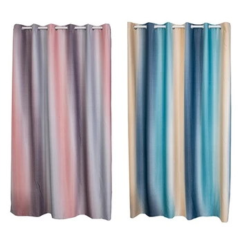 

Striped Gradient Blackout Curtains Balcony Bedroom Finished Curtains for Balcony and Bedroom Home Decor