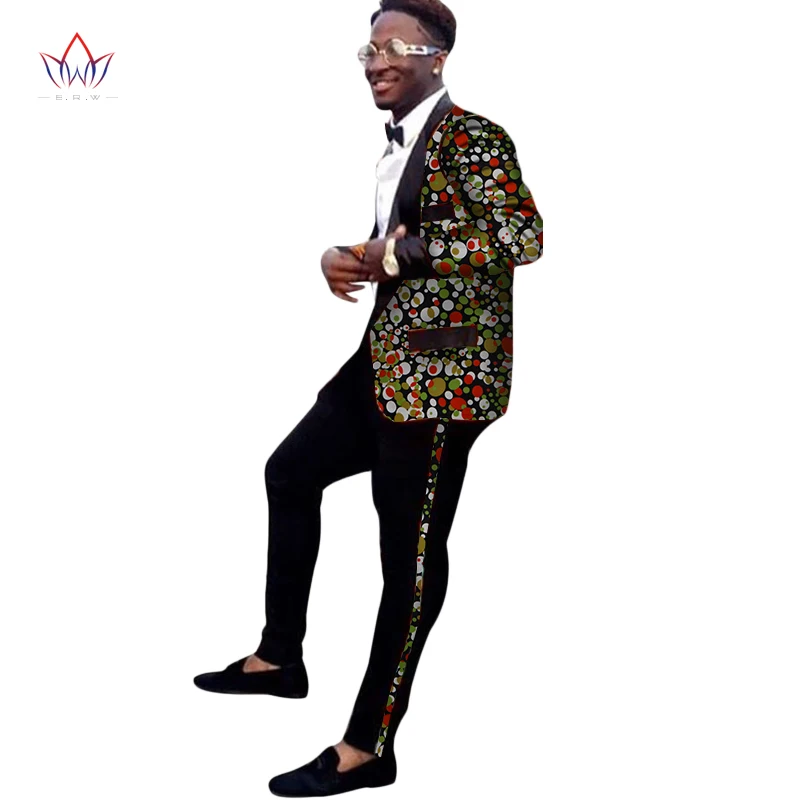 Новое поступление Африканский воск печати мужской костюм Топ dashiki и брюки набор Базен плюс размер традиционная африканская одежда WYN320