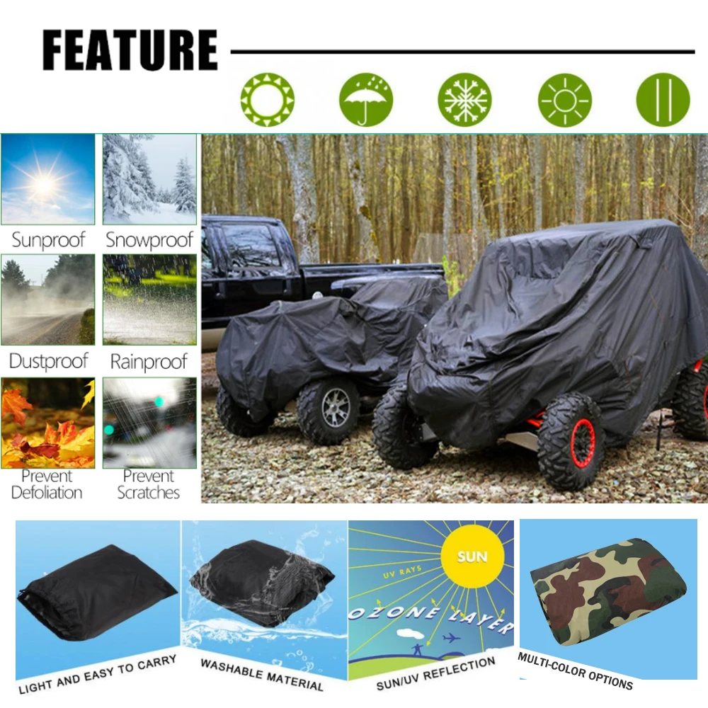 Capa de chuva impermeável dustproof universal quad