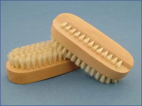 3pcs/set Natural Sisal Fiber Back-Strap Exfoliator Scrubber Wood Pocket- No Static Natural Wood& Bristle Oval Nail Brush