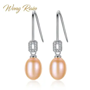 

Wong Rain Vintage 100% 925 Sterling Silver Natural Freshwater Pearls Gemstone Drop Dangle Hook Earrings Fine Jewelry Wholesale