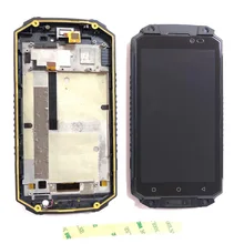 Para oukitel k10000 max display lcd com tela de toque digitador assembléia com substituição do quadro + 3m adesivos