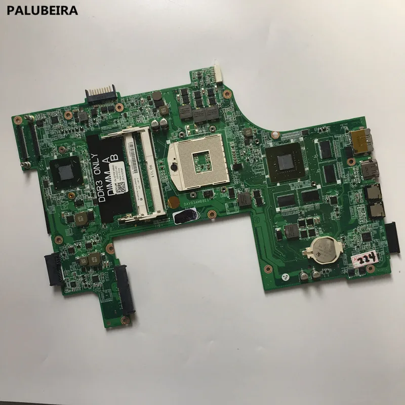 

PALUBEIRA For Dell Inspiron 17R N7110 Laptop Motherboard DAV03AMB8E0 CN-037F3F 037F3F 37F3F HM67 WITH 8 VGA Chip DDR3 mainboard