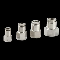 PCF Pneumatic Connector 304 Stainless Steel 1/8” 1/4” 3/8” 1/2” BSP Internal Thread Pneumatic Quick Fittings