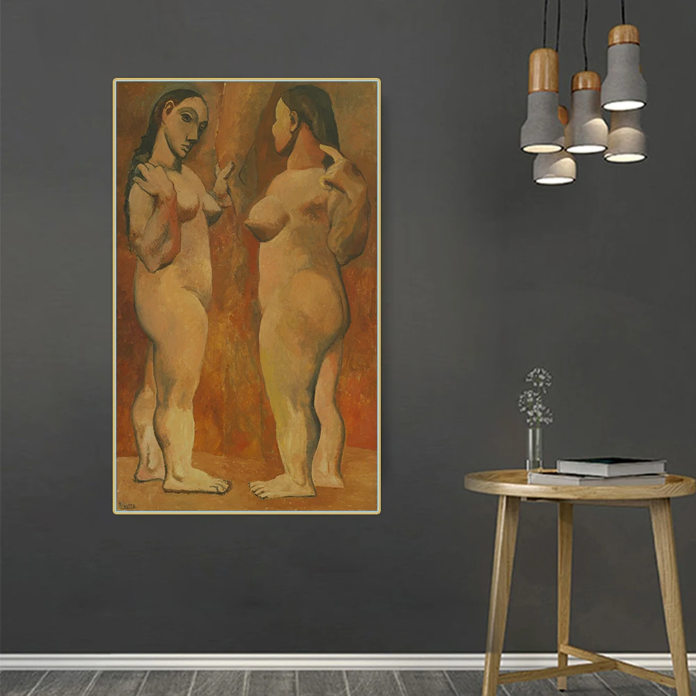 Цитон Пабло Пикассо naked Две Голые Женщины Canvas холст картина маслом постер