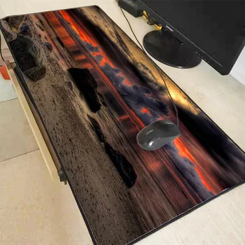 

XGZ Seaside Sunset Gaming Mouse Pad Computer Gamer Mousepad Large Game Locking Edge Mouse Mat Anime Big Table Mat for PC Laptop