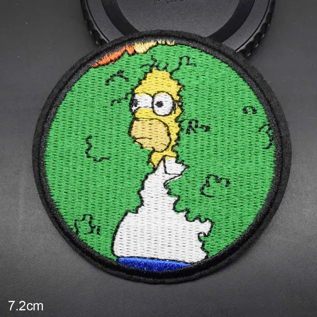 Disney The Simpsons Iron On Embroidered Clothes Patches For Girl Woman Clothing Stickers Garment Wholesale 4