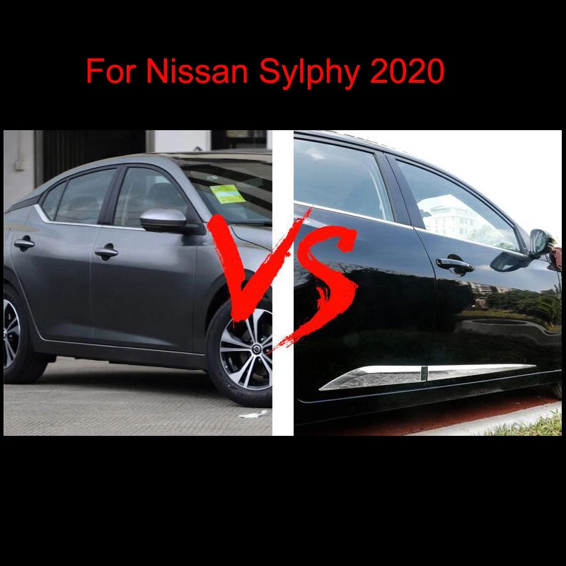 Для Nissan Sylphy 4 шт. автомобильный Стайлинг ABS хром Внешняя Автомобильная Боковая дверь обшивка кузова молдинг аксессуары Боковая крышка отделка