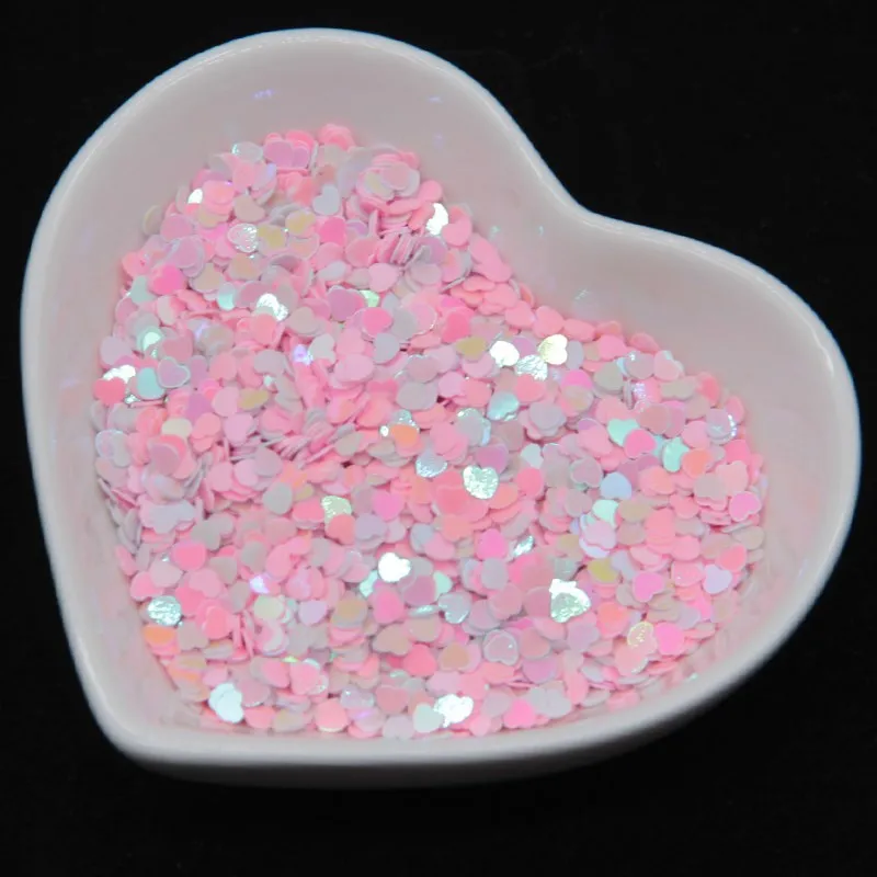 Модные блёстки для ногтей 3 мм форма любящего сердца Сыпучие искусство маникюра