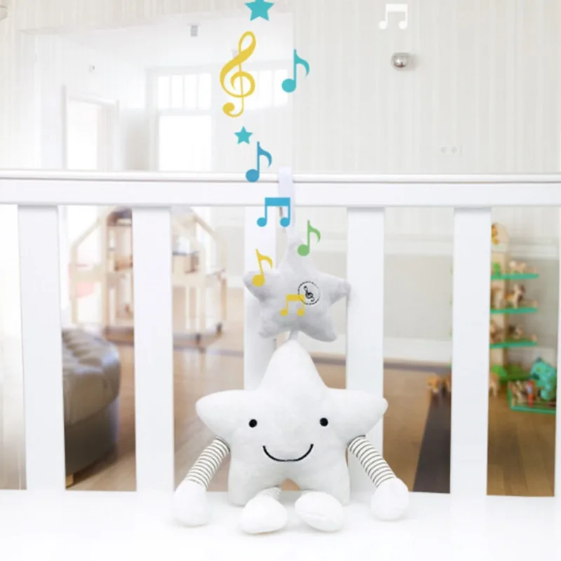 

New Baby Toys For Stroller Music Star Crib Hanging Newborn Mobile Rattles On The Bed Baby Educational Plush Toys 0-12 Months