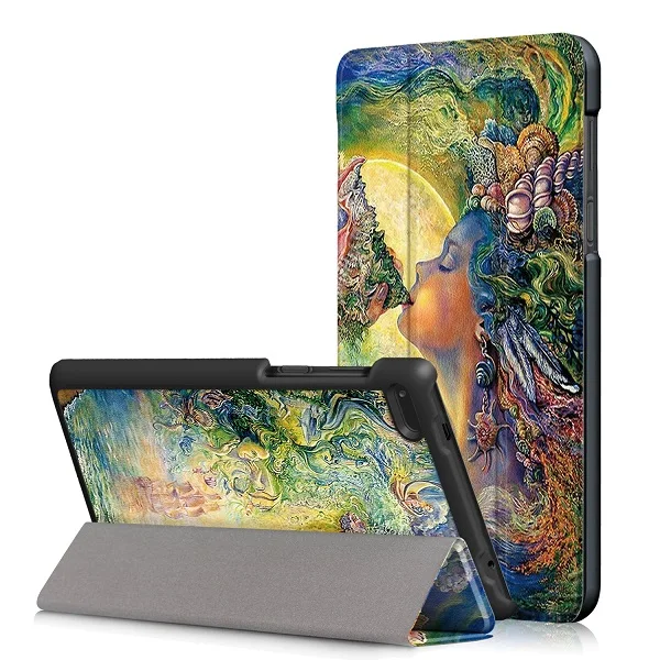 LVTAB 7304 SY HZN Складной чехол для lenovo Tab 7 Эфирное TB-7304F 7304I 7304X2017 Умный Магнитный чехол для lenovo Tab 7 Чехол - Цвет: LVTAB 7304 SY HZN