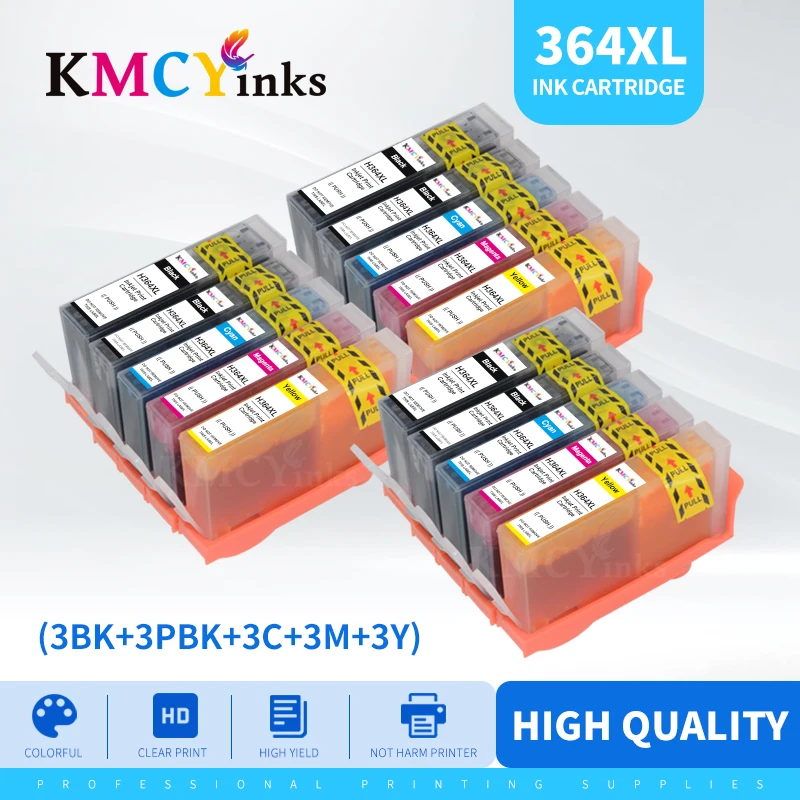 Kmcyink 364Xl Sostituzione Cartuccia D'Inchiostro Compatibile Per Hp 364 Xl Photosmart 5510 5515 5520 7520 B109A 6510 Deskjet 3070A 7510
