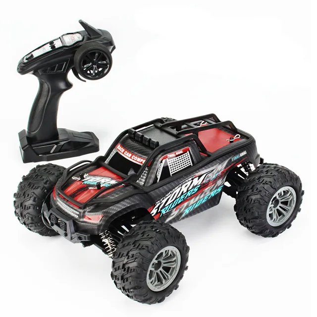 Radio Remote Control Car 1:16 Scale 2.4GHz 4WD High Speed Fast Remote Control Racing Car USB Charging Off-Road Vehicle For Kids