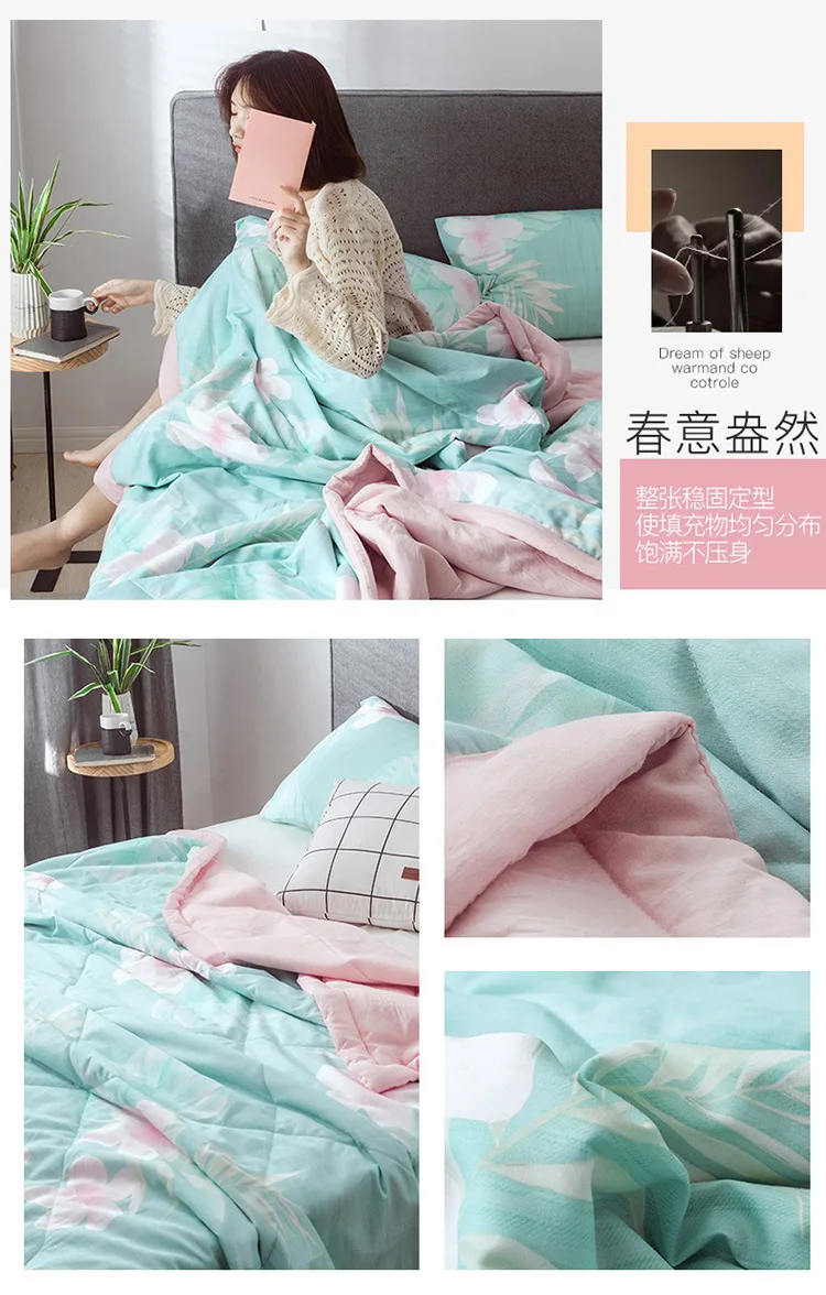 Washed Cotton Summer Blanket Cotton Summer Quilt Thin Single And Double May Machine Wash Summer Pure Cotton Airable Cover Manufa