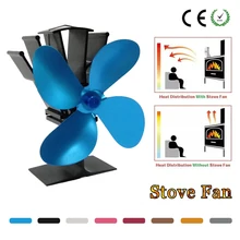 

Super Quiet Fireplace Stove Fan Heated Power Log Wood Burner Eco Fan Efficient Heat Distribution Fan estufa leña тепловентилятор