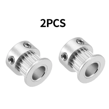 

2pcs 3D Printer Pulley Gear 20T Teeth Teeth Timing Gear Bore 8MM Synchronous Wheel Timing Gear 3D Printer Accessories