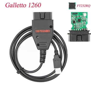 

Best Quality Galletto 1260 ECU Chip Tuning Tool EOBD Flasher ECU Flasher Green PCB FTDI FT232RQ Read&Write for BMW 2*2 pin cable