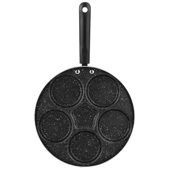 

5 Round Hole Frying Pan Non-Stick Egg Cooking Pot Breakfast Is Suitable For Home Cooking, Hotel And Restaurant Kitchen Cookware