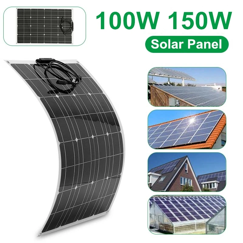ゆったり柔らか SunPower柔軟な100ワット単結晶ソーラーパネル 通販