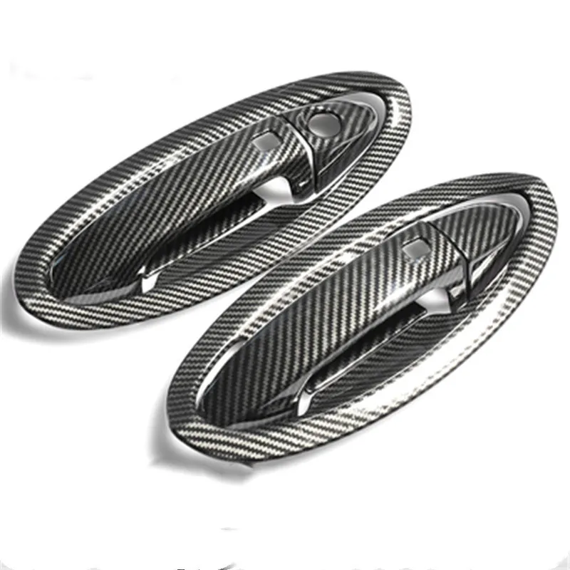 ABS Charcoal Door Handle Bowl Door handle Protective covering Cover Trim for Ford Fiesta 2009- Car styling - Цвет: 4