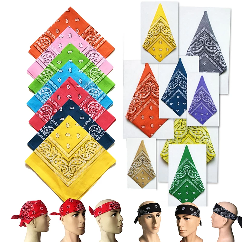 

Printing Cotton Blend Hip Hop Bandana Magic Head Square Scarf Headwear Hair Band Scarf Neck Wrist Wrap head Band for unisex
