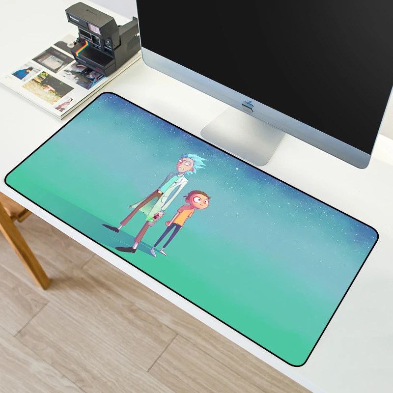 800x300 мм игровой коврик для мыши XL натуральный резиновый нескользящий большой игровой коврик для мыши Рик и Морти для настольного компьютера ноутбука