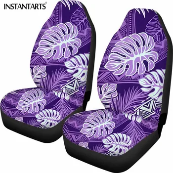 

INSTANTARTS Tribal Hawaiian Pattern 2pcs/Set Car Seat Protector Comfortable Front Seat Cover Thick Automobile Seats Protector