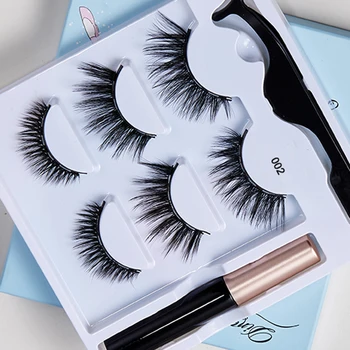 

3D Magnetic Eyelashes Set HandMade Fake Mink Hair Natural Long Lasting Extension Full Strip Lashes Makeup Beauty Eye LashesTools