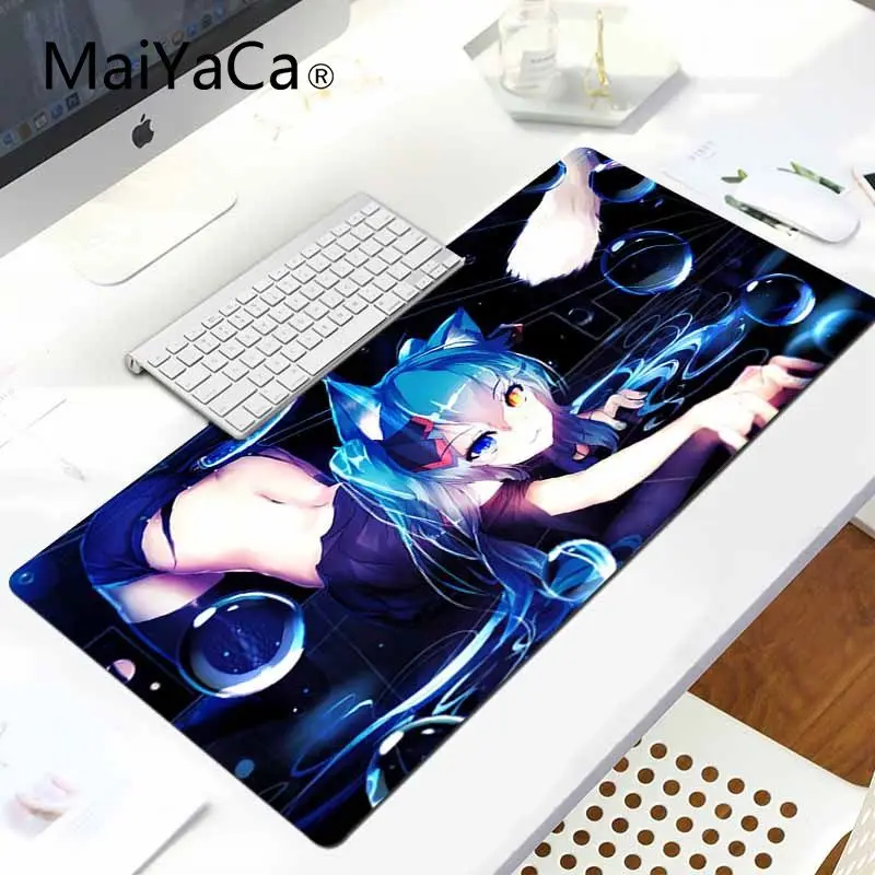 MaiYaCa персонализированные крутые модные Miku Neko Ahegao DIY дизайн игровой с узором коврик для мыши большой коврик для мыши PC компьютерный коврик