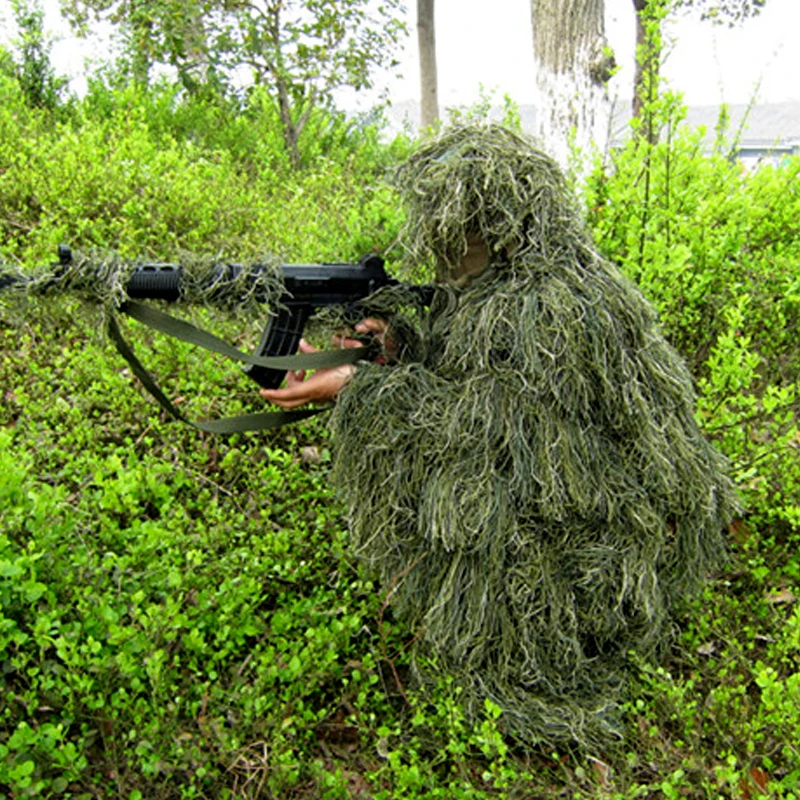 New Forest Design Camouflage Ghillie Suit Grass Type Hunting Clothing,Yowie Sniper 3d Bionic Camouflage Suit