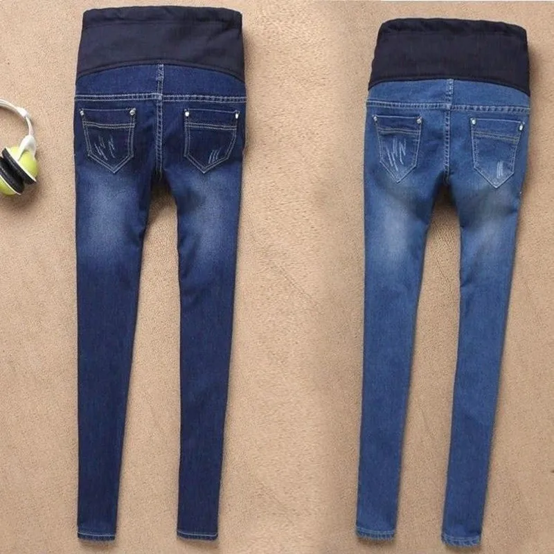 Maternity Jeans For Pregnant Women Pregnancy Winter Warm Pants Nursing Trousers