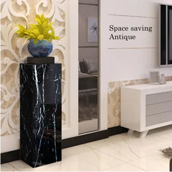 

YILUNXI Wholesale natural black and white root marble display stand hotel home accessories crafts sculpture base stone stand