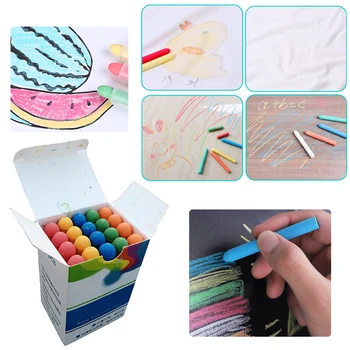 

Drawing Writing Manual Dustless Chalk Meeting Room School Stationery Playground Home Kids Teacher Learning Office Easy Grab