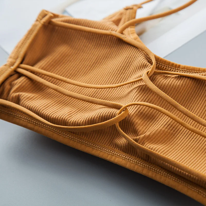 3D Sexy Lingerie Seamless Sport Bra U Type Top Bra Push Up Bralette Brassiere Women Underwear ice silk wrapped chest vest top
