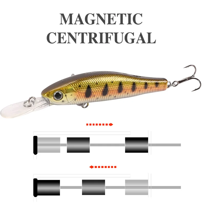 TSURINOYA suspension Приманка Minnow костюм DW49 65 мм 5,5 г 5 шт./3 шт. глубина 1 м магнит Центробежная плавающая наживка приманка