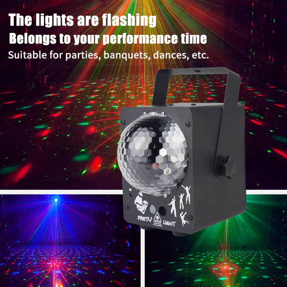 Holiday Disco RGB Magic Ball 60 Patterns Remote Control Effect Lamp DJ Projector Stage Light Bar Led Party KTV