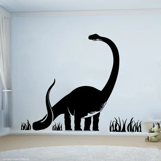 Autocollants muraux de dinosaure pour chambre d'enfant, stickers muraux en  vinyle, décor de chambre de garçon, Z864 - AliExpress