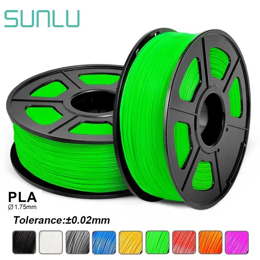 

SUNLU PLA 3d Printer Filament Noctilucent Plastic PLA 1.75mm 1kg/2.2LB With Spool Degradable Consumable For 3D Printer