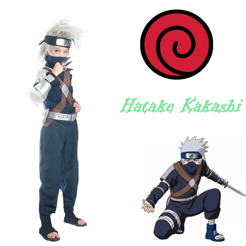 

Anime Naruto Shippuuden Youngth Hatake Kakashi Cospaly Costumes Combat Uniform Male Role Play Prop Clothing Custom-Make Any Size