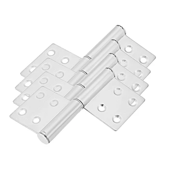 

uxcell Stainless Steel Hinge Silver Tone Window Gate Door Flag Hinges 4.2x2.17inc LxW 4Pcs
