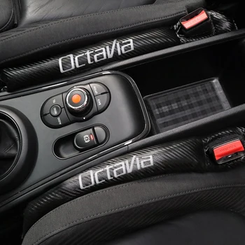 

1PCS Seat Gap Car Cover Pad for Skoda Octavia A5 A7 RS Fabia Superb Carbon Fiber Leakproof Protector Accessories Car-Styling