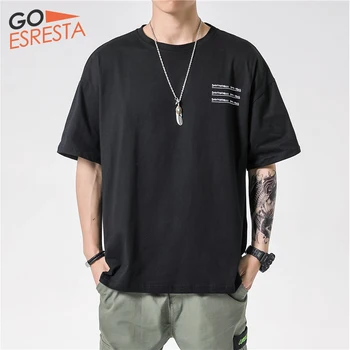 

GOESRESTA Summer Brand Men's Short Sleeve Large Size Cotton Fruit Color Wild Printed Round Neck Street Fashion Short Sleeve Men