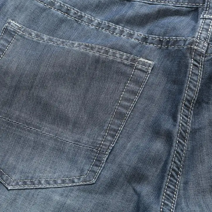 2022 Plus Size Jeans Spring Autumn Men's Denim Pants Mens Loose Straight Long Trousers Seasons Business Casual Cowboy Bottoms