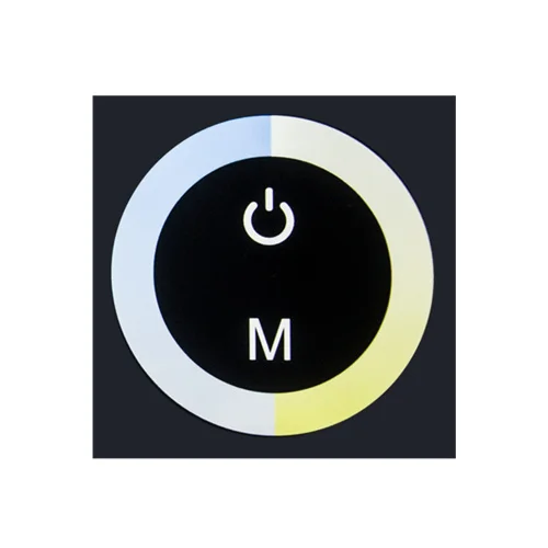 Black Temp Control Rgb-контроллер, умный светодиодный диммер, контроль цвета, 12-24 В, светодиодный настенный выключатель, сенсорная панель для светодиодной ленты, светодиодный светильник - Цвет: Black Temp Control